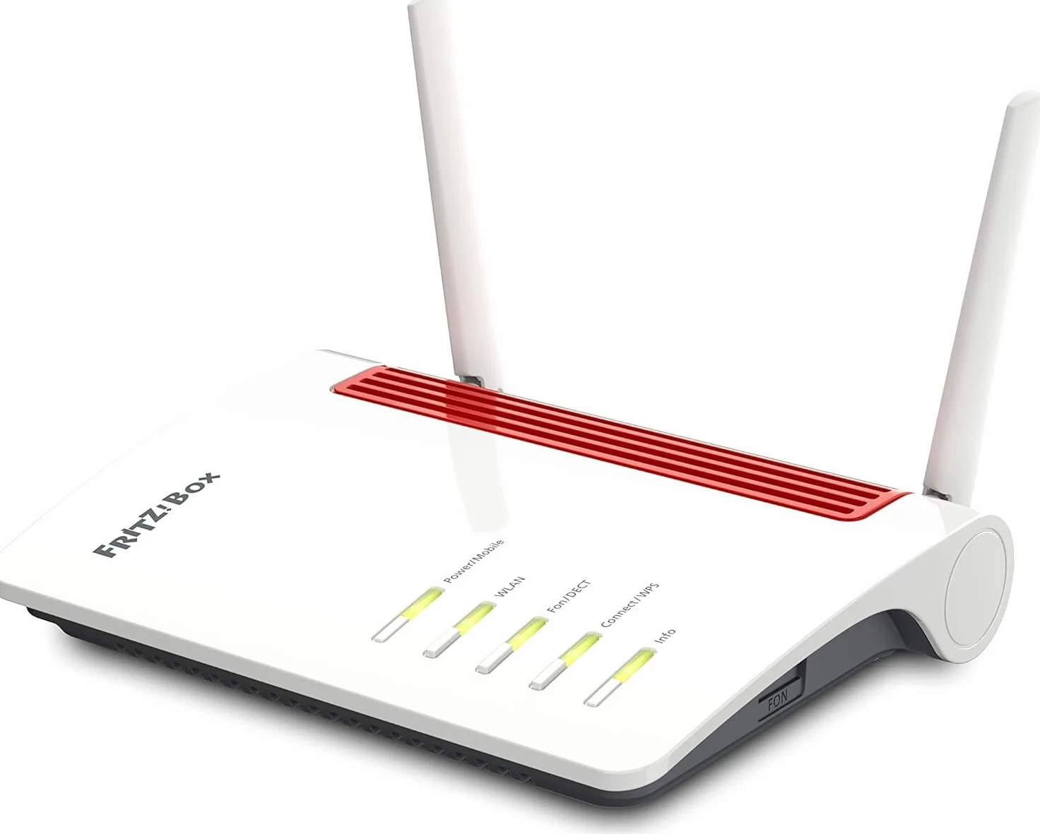 FRITZ!Box 6850 4G Edition International, Modem Router 4G/3G con Wi-Fi Dual Band fino a 1.266 Mbit/s, Mesh, 4x Gigabit Lan, 1x USB 3.0, VoIP, Base Dect, SIM Slot, Interfaccia in Italiano