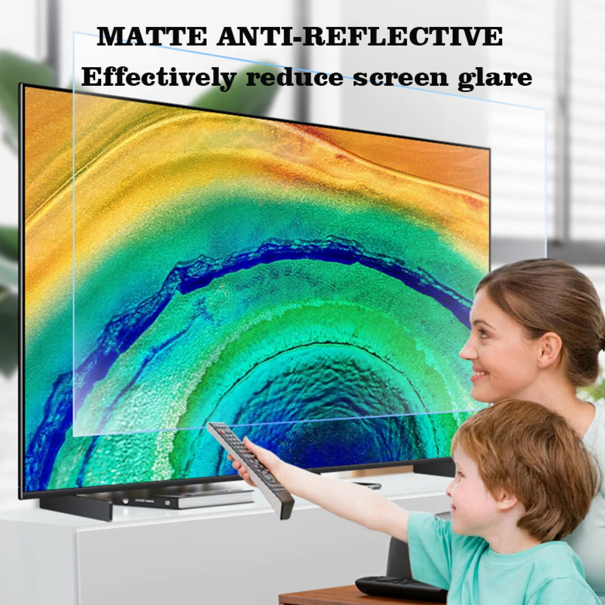 LEFEDA Pellicola protettiva anti luce blu, anti radiazioni, filtro HD trasparente antiriflesso – allevia l'affaticamento degli occhi – per monitor/display/display da 32-75 pollici, trasparente (1429 x