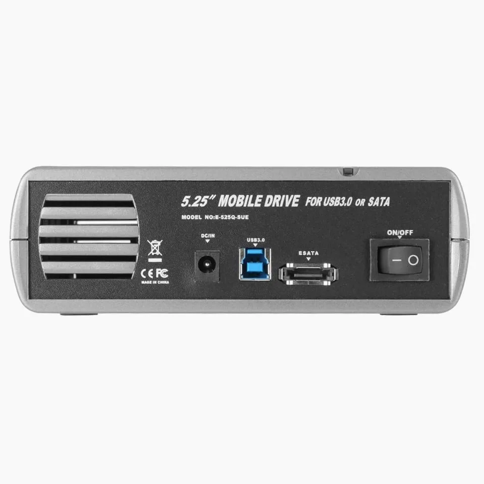 per Azionamento A Disco Rigido Esterno da 5,25 Pollici USB3.0 A Supporto HDD SSD Dvd 16 Speed ​​Box Case di Archiviazione Case di Archiviazione EU