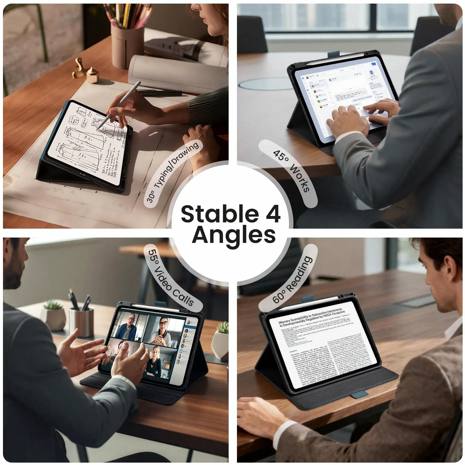 Custodia per iPad Air 11 Pollici M4/M3/M2 (2026/2025/2024), Cover iPad Air 5/4 Generazione 10,9" con Portapenna Tasca Cinghie,Supporto,Chiusura Magnetica,Auto Sveglia/Sonno,Azzurro Chiaro