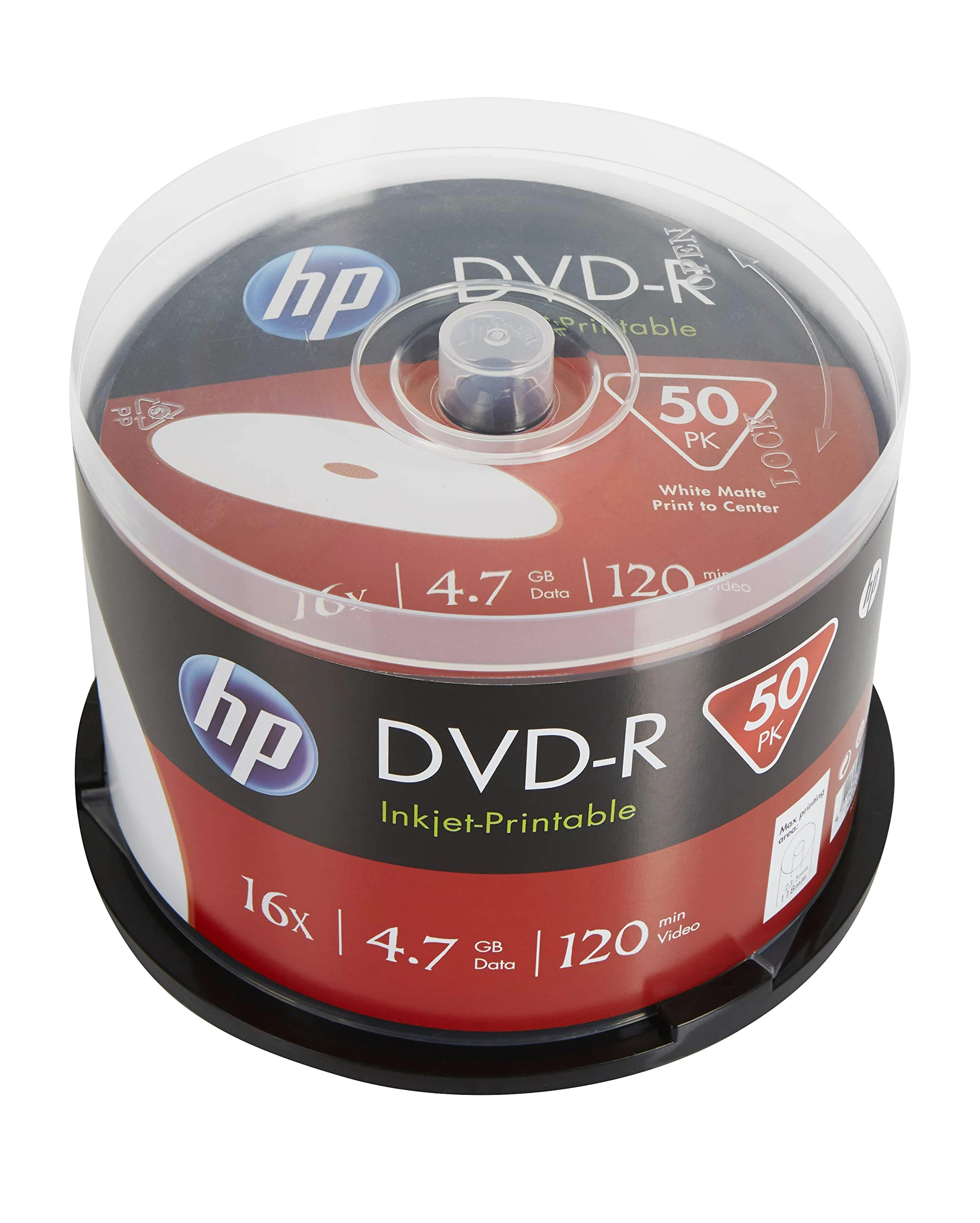 HP DVD-R IJ PRINT 16X 50PK Box HP 4,7 GB