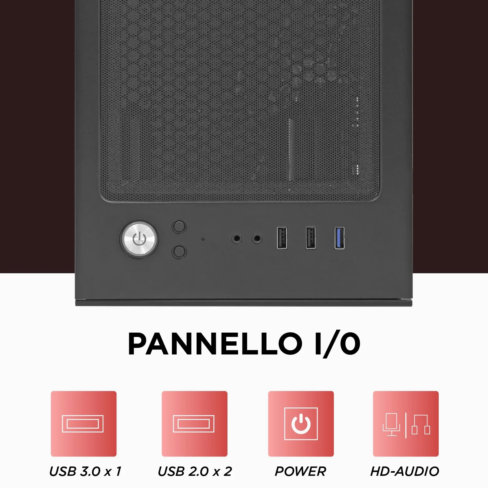Nuwo Clash CK500 | Case PC Gaming ATX Mid Tower | 3 Ventole ARGB 120mm | Pannello Frontale e Laterale in Vetro Temperato Senza Cornice | Nero