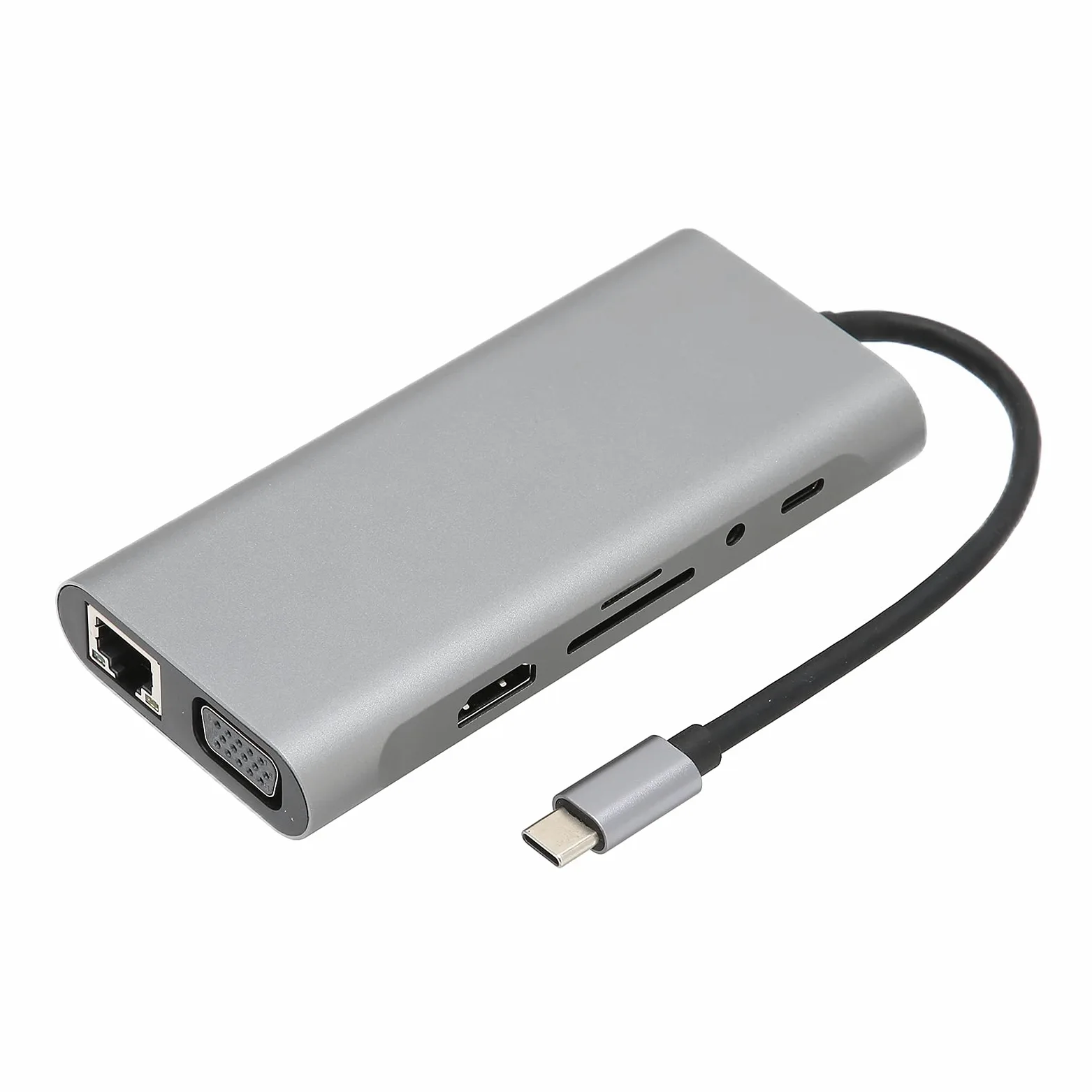 Dock di Espansione Portatile 11 in 1 in Lega di Alluminio per Computer di Tipo C con velocità di Trasferimento Elevata per Viaggiatori D'affari