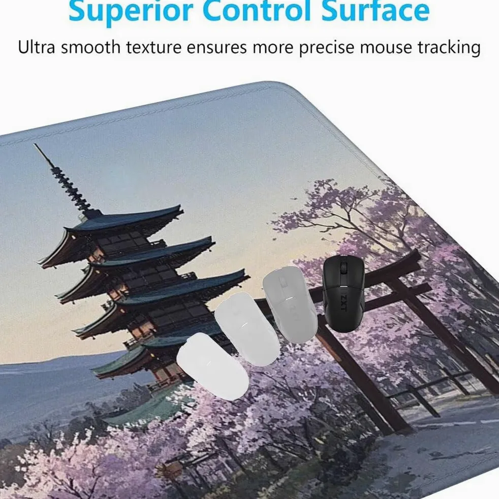 Giappone Tappetino Mouse XXL 1000x500x3mm, Gaming Tappetino Mouse Paesaggio Mousepad con Base in Impermeabile Gomma Antiscivolo per Tastiera, PC, Computer Ufficio Idea Regalo per Festa del Papà X-830
