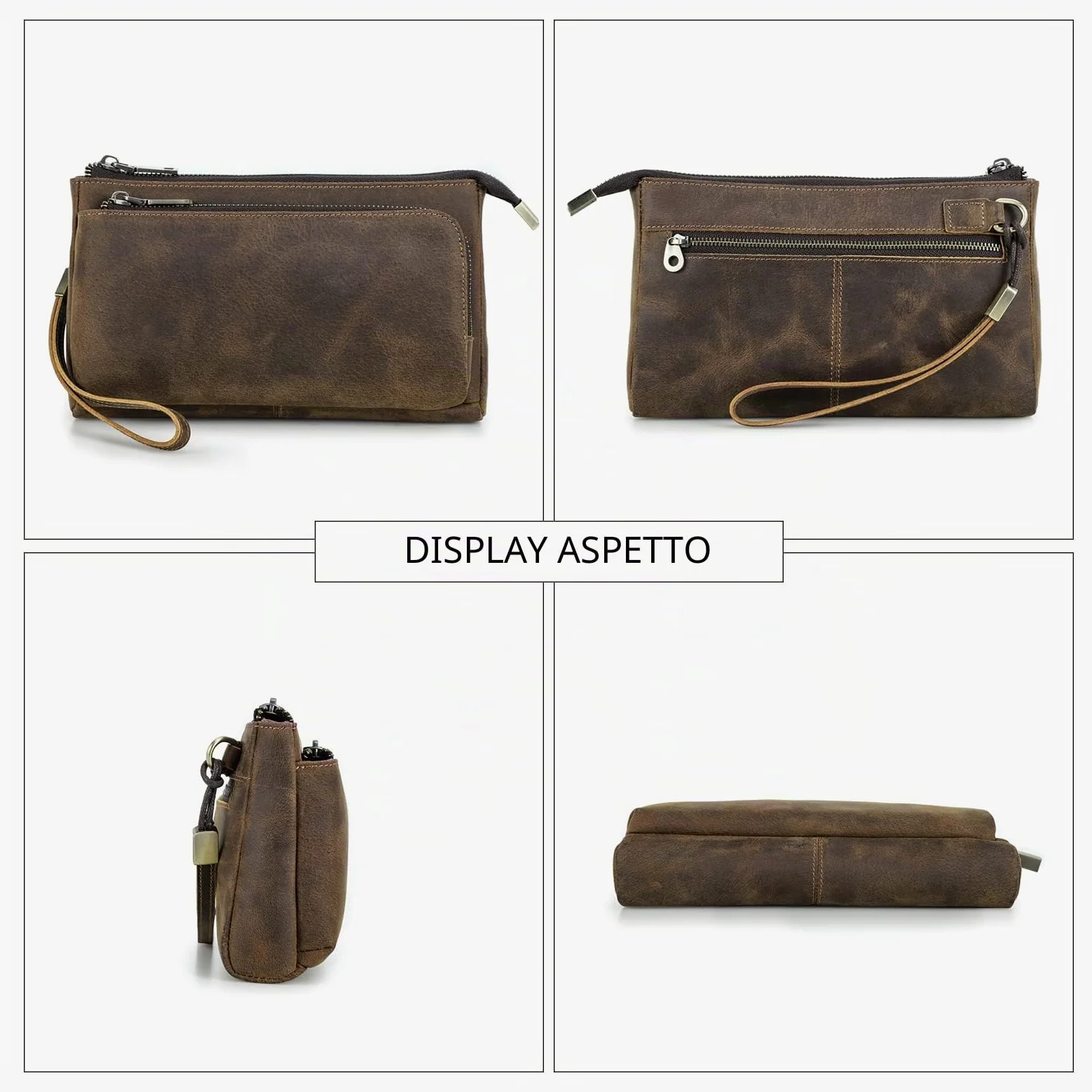 CONTACT'S FAMILY Borsa Organizer Elettronica, Accessori Tecnologici, Borsa Organizer per Cavi da Viaggio (Caffè)