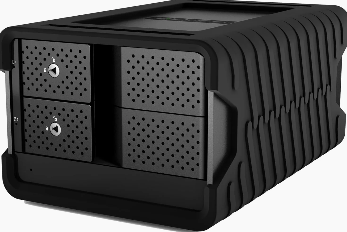 Glyph Blackbox PRO RAID 40TB Enterprise Class – Hard Disk Esterno Desktop, Thunderbolt 3, 7200 RPM, RAID 0/1/JBOD/SPAN, Case in Alluminio, Mac/Windows, Fino a 550MB/s