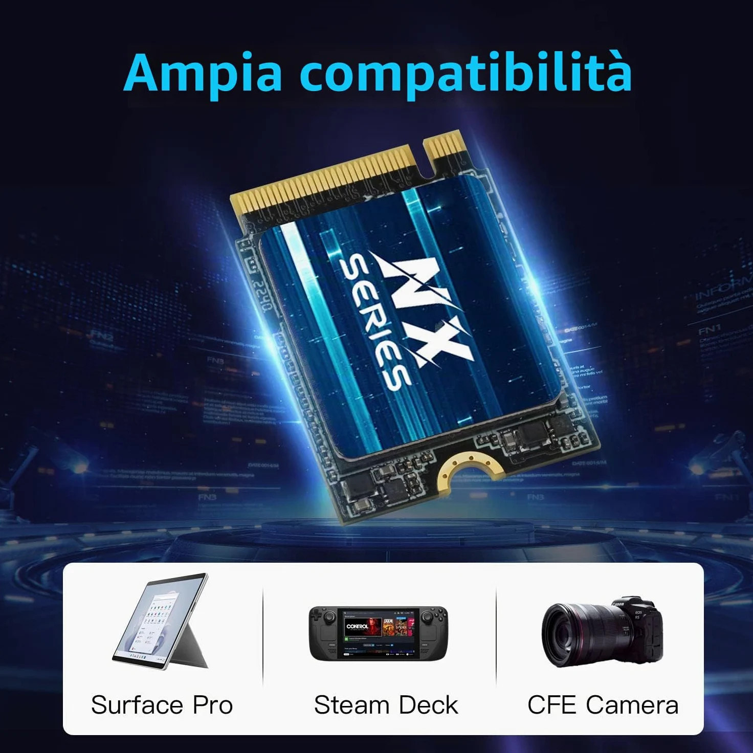 KingSpec 256 GB M.2 2230 SSD, M2 NVMe SSD Gen3x4 - Velocità di lettura fino a 3500 MB/s, PCIe3.0 interno compatibile con Desktop/Portatile/Surface/Laptop 3