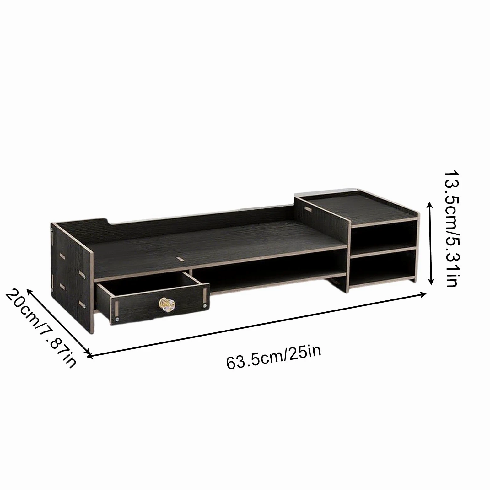 Supporto Monitor per Scrivania Supporto per Computer da Scrivania | Accessorio in Legno per PC Ufficio Stampante Tastiera Organizzazione