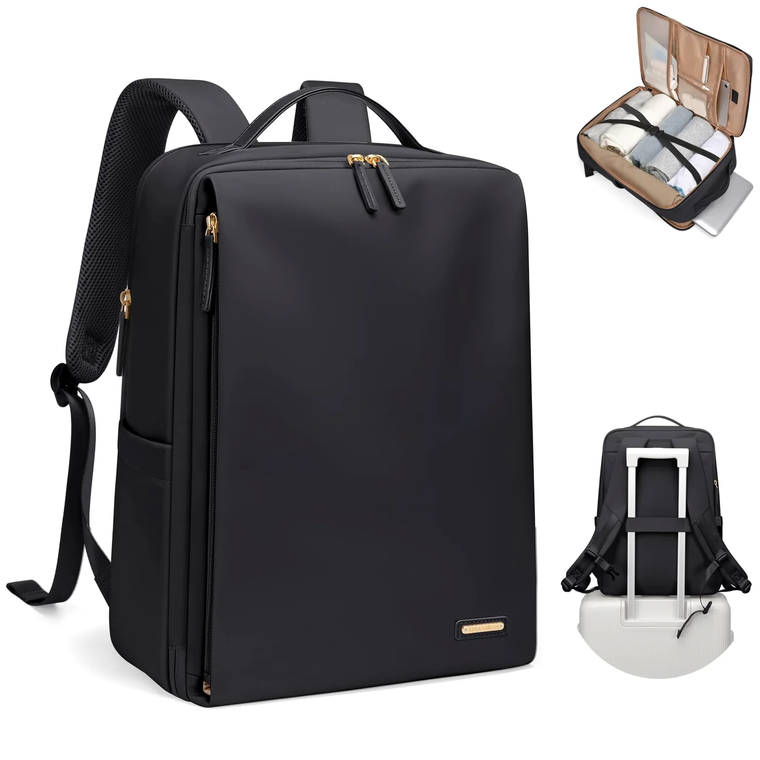 GOLF SUPAGS Elegante Zaino per Laptop da Donna Approvato Dalla Compagnia Aerea Perfetto per il Lavoro, l'università e i Viaggi Zaino Multifunzionale Casual Adatto a Notebook da 17,3 Pollici