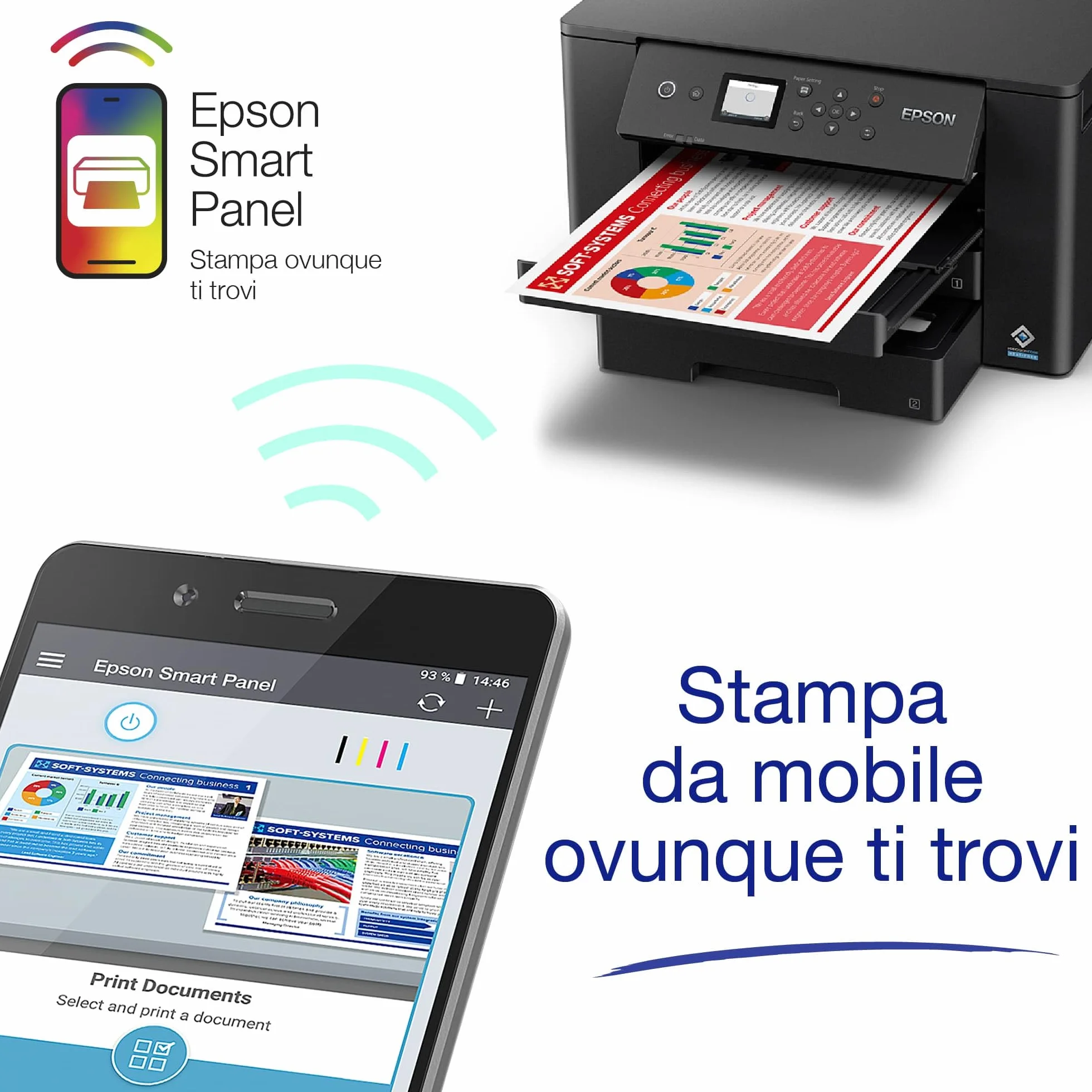 Epson Stampante WorkForce WF-7310DTW: stampante/fax fronte/retro, alimentatore di documenti, A3+, Color Inkjet, Wifi Direct, Ethernet