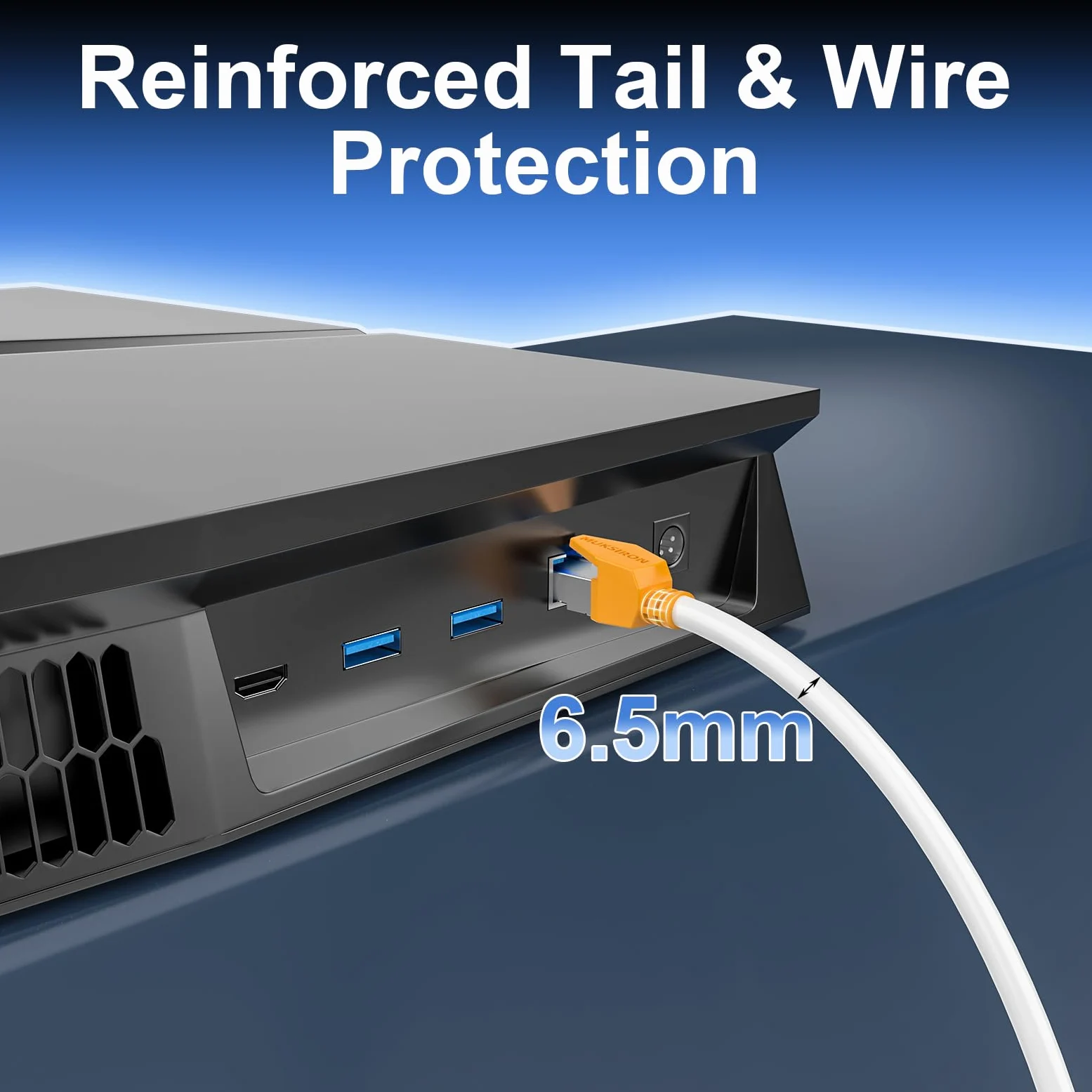 Cavo Ethernet Cat8 da 0,9 m, ad alta velocità, 26 AWG, cavo di rete LAN professionale Cat 8, 40 Gbps, 2000 MHz con connettore RJ45 placcato oro, resistente alle intemperie, per