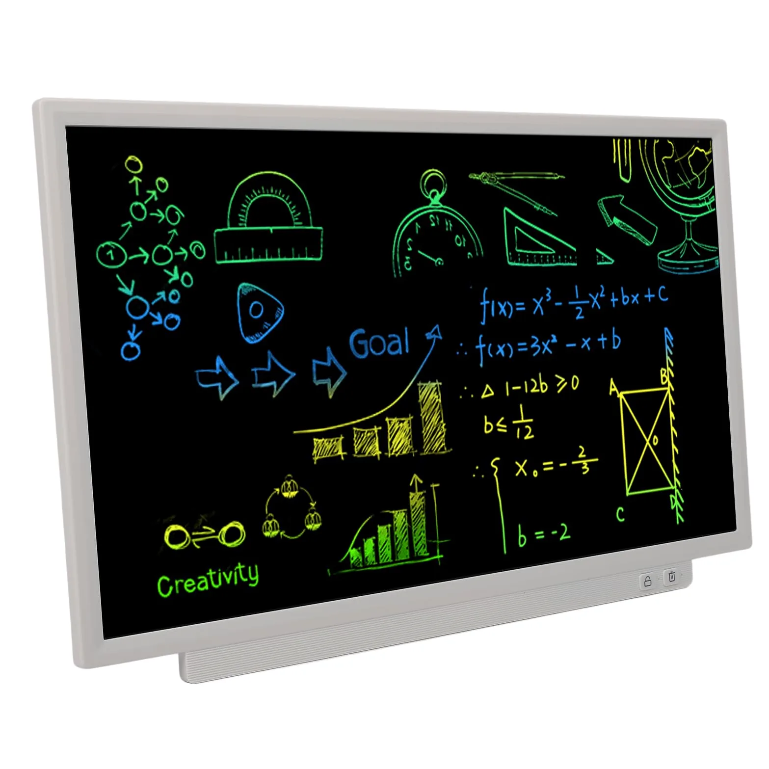 Tavoletta da Disegno LCD, Schermo a Luce Non Blu da 24 Pollici Blocco da Disegno Trasparente con un per Bambini, Blocco da Elettronico con Penna Sensibile per Ufficio, Scuola, Casa