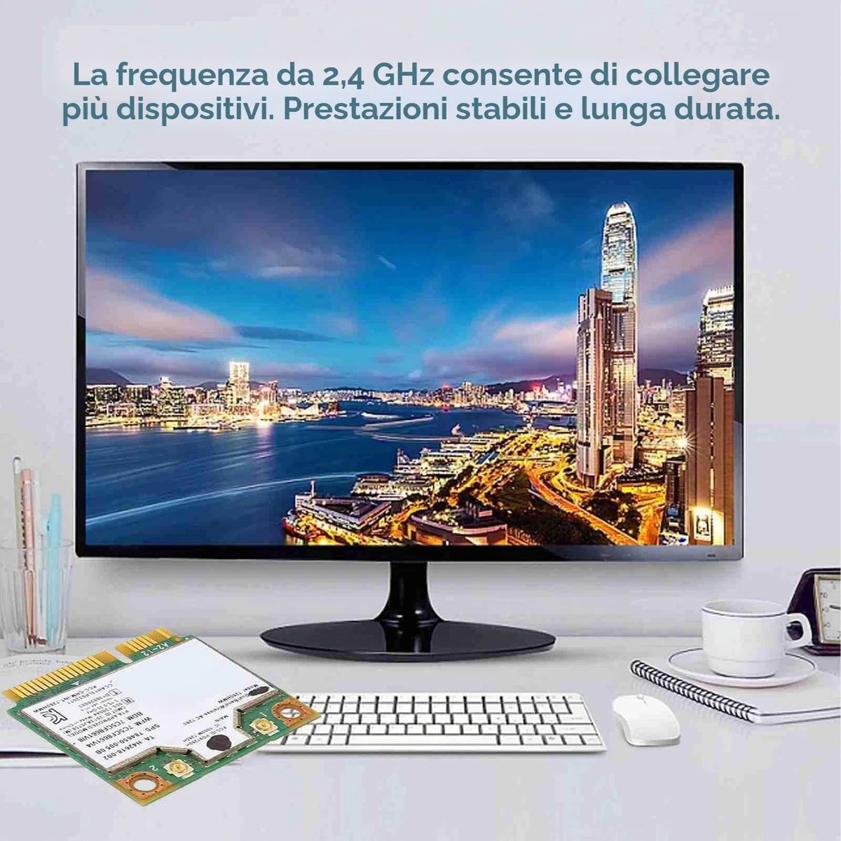 Scheda Wireless Dual Band Universale 2.4G + 5G per 7260Ac 867Mbps Scheda di Rete Wireless Bluetooth 4.0 Supporto 802.11ac / a/b/g/n Supporto per 16F4 16Gc 1763