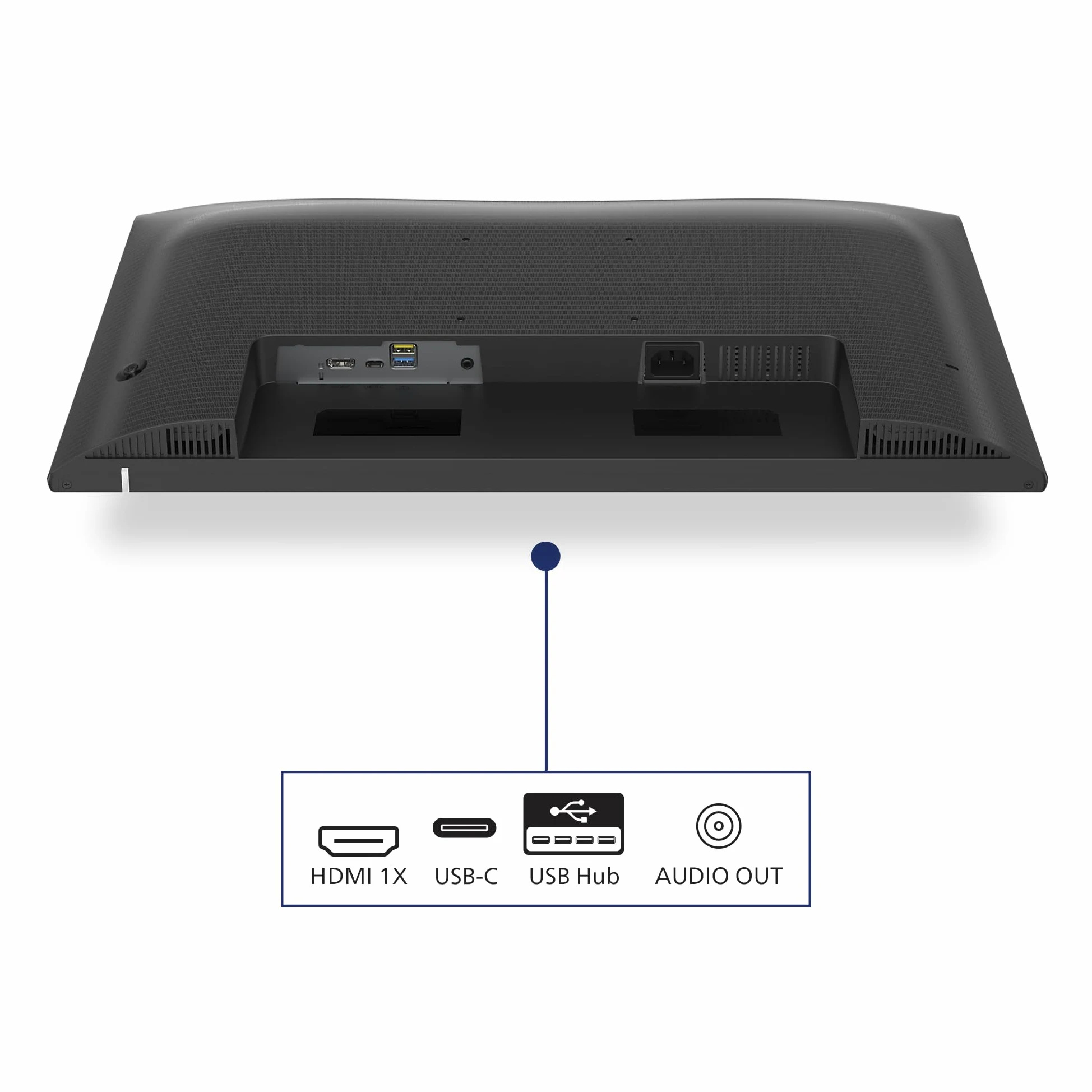 PHILIPS 27E1N1600AM - Monitor Quad HD da 27 pollici, altoparlanti, altezza regolabile (2560x1440, 100Hz, HDMI 1.4, USB-C (65W PD), Hub USB) nero
