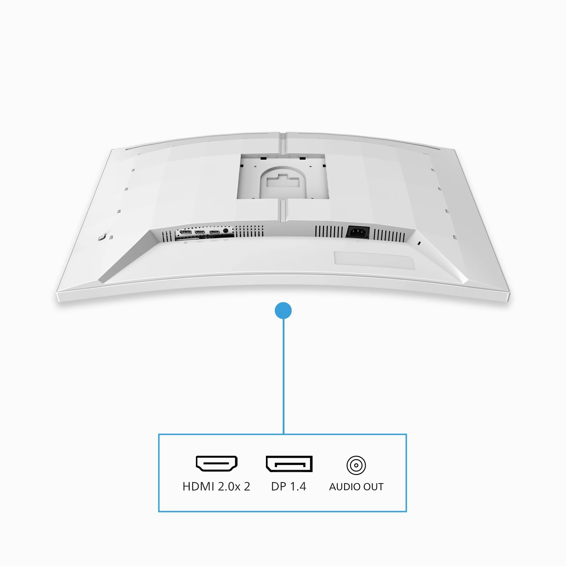 Philips Gaming Monitor 32M2C5501 31.5 pollici, Curvo, 2560x1440, WQHD, 180Hz, Fast VA Panel, 0.5ms MPRT, , (HDMI2x 2.0 DP 1x 1.4) Adaptive Sync, HDR10, FreeSync, Bianco