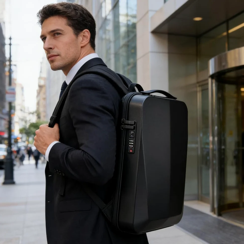 Zaini uomo donna, guscio rigido zaino da viaggio zaino da 17 pollici computer portatile impermeabile, zaino da lavoro antifurto zaino scuola con porta USB per sport business quotidiano