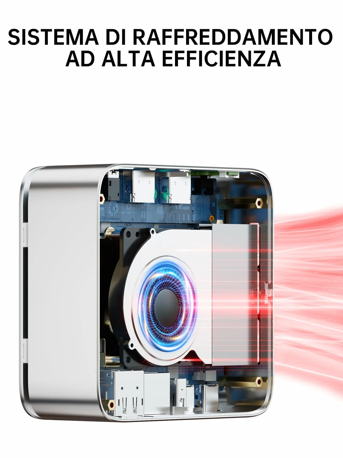 GMKtec Mini PC Ryzen 5 3500U (Superiore a 4300U/N150/N95), 16 GB RAM 512 GB M.2 SSD, Mini Computer Desktop con LAN 2,5G, Triplo Display 4K (HDMI/DP/Type C), PC Mini per Ufficio, Gaming e Casa