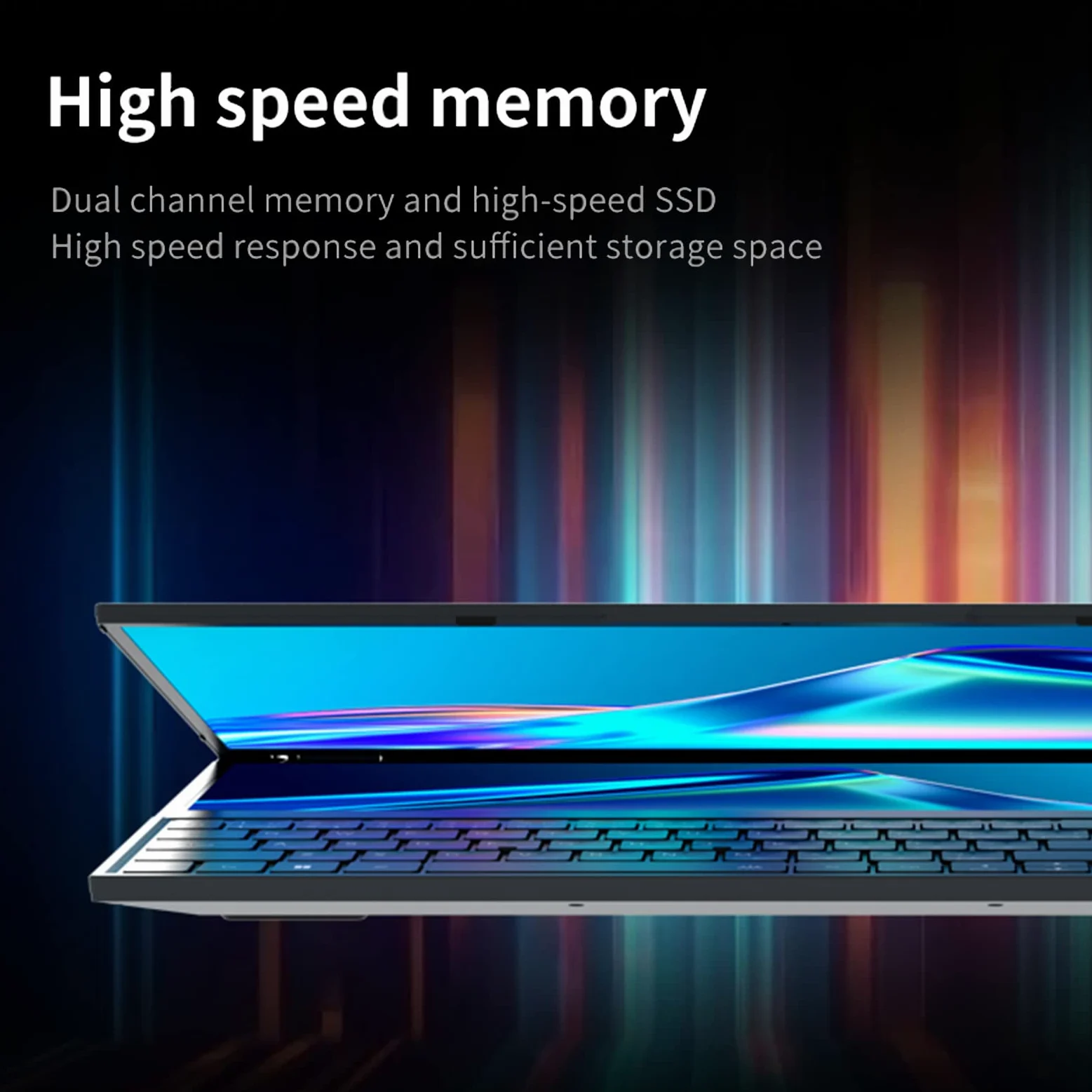Asixxsix Laptop da Gioco a Doppio Schermo, 16 Pollici Touch Screen da 14 Pollici Processore I7 16 GB di SSD da 1 TB Computer Portatile 11 Supporta Due Schede Grafiche