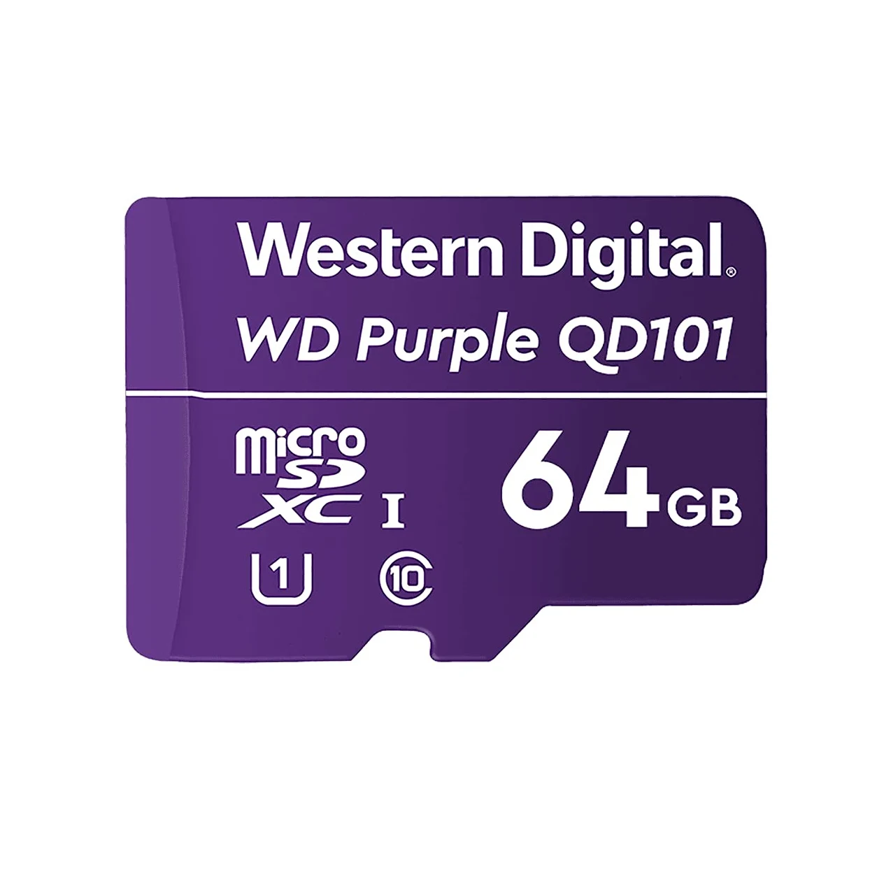 WD PURPLE 64GB SURVEILLANCE MICROSD XC CLASS - 10 UHS 1