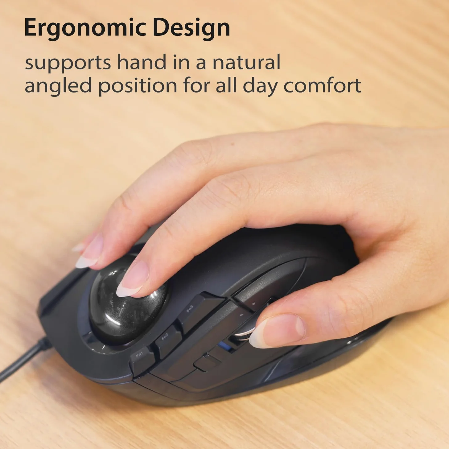 Elecom M-DT2URBK - mouse con trackball, PC/Mac, a 4 vie