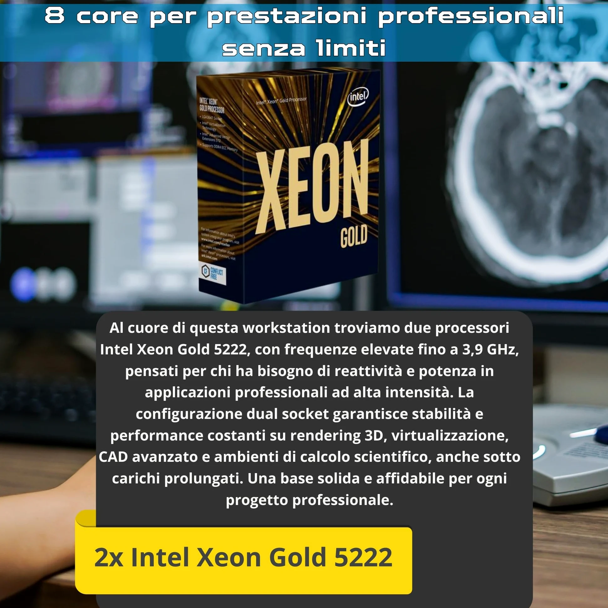 HP Z8 G4 PC Workstation Tower | 2x Intel Xeon Gold 5222| 128GB RAM | 1 TERA SSD Nvme| Nvidia RTX 4000 | Win 11 Pro Garanzia 36 Mesi (Ricondizionato)