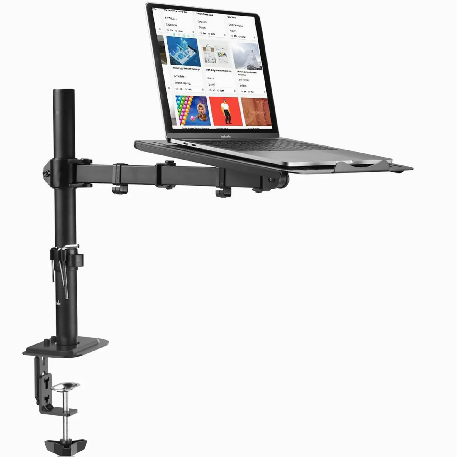 suptek Supporto schermo PC con vassoio per computer portatile, supporto monitor per display LCD/LED pollici - Supporti e Rialzi Per Schermo Accessori Desktop, Parete MD6421TP004