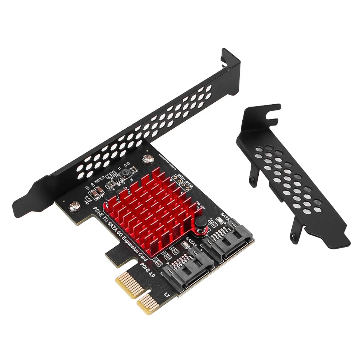 DollaTek PCI-E 1X GEN3 a Sata3.0 Scheda di espansione a piena velocità Adattatore 2 porte 6G Espansione Disco rigido IPFS con staffa a basso profilo
