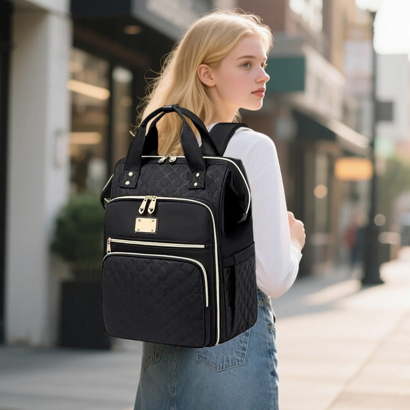Zaino per il pranzo da donna, zaino per insegnanti con borsa termica | per il pranzo, borsa da lavoro per studenti, scuola, vacanze, ufficio, campeggio, escursionismo, viaggi, picnic