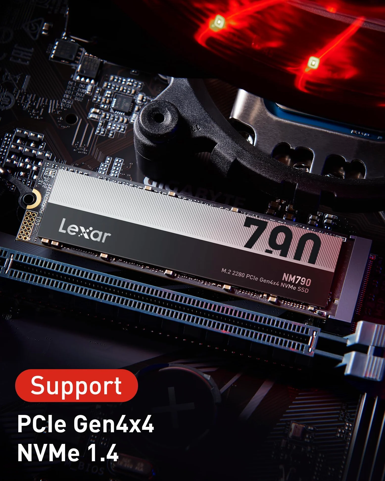 SSD M.2 Lexar 4TB PCIe Gen 4X4 NM790 NVMe