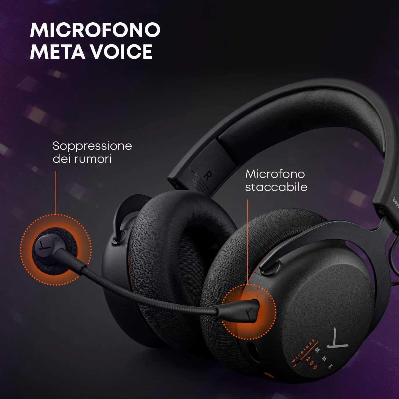 Casque gaming sans fil Beyerdynamic MMX 200 wireless Gris
