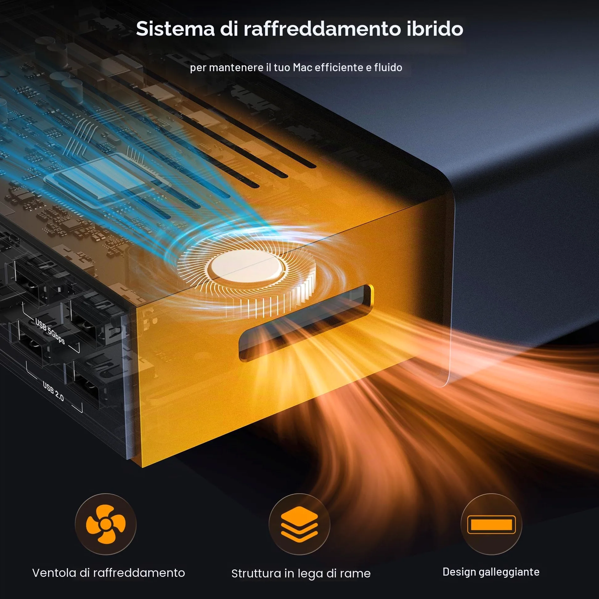 iVANKY 23-in-1 FusionDock Max 2 per 120Gbps Thunderbolt 5, Stazione di Docking Triple Monitor, 6K@60Hz Dock per MacBook M1/M2/M3/M4/M5 Pro/Max,HDMI 2.0, 140W PD, 10Gbps USB, 2,5 GbE, SD/TF 4.0