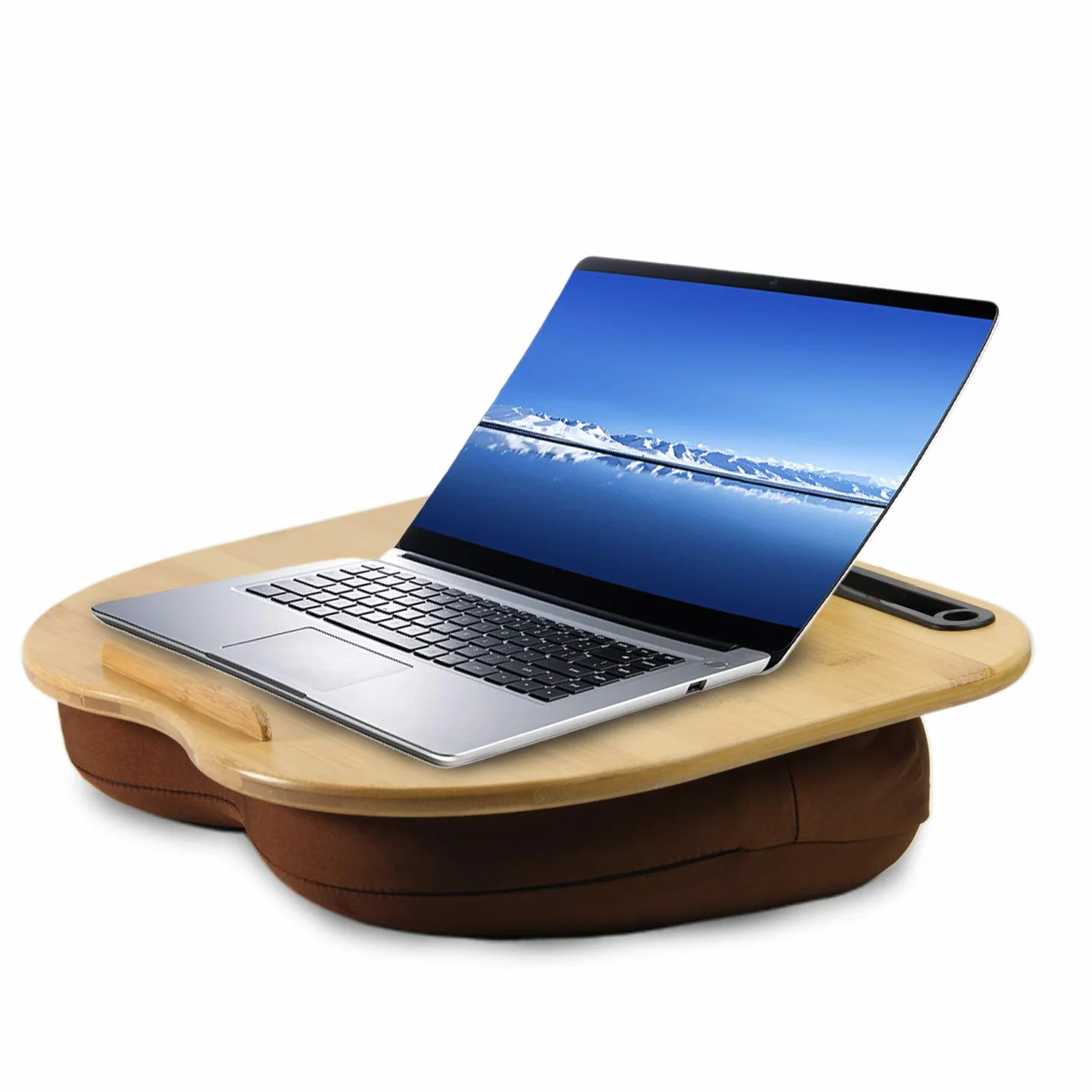 VLOXO Supporto per Laptop Portatile con Cuscino, Vassoio per Divano letto Multifunzionale Fessura Supporto per Tablet con Striscia Antiscivolo per dell'home office da utilizzare Laptop Fino a 14"