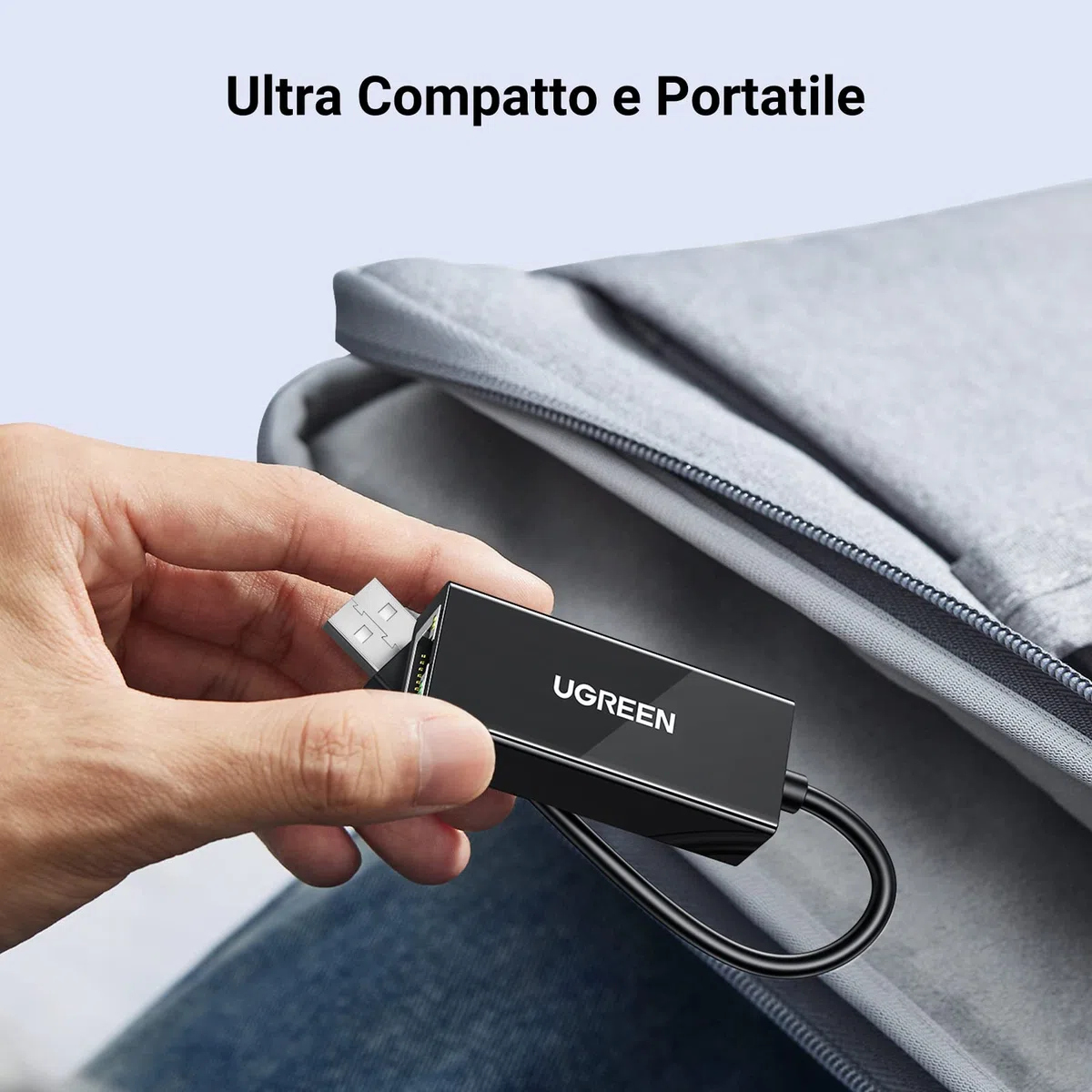 UGREEN Adattatore USB a Ethernet RJ45, Convertitore di Red Lan 100Mbps per Console Switch, XiaoMi Mi Box S/3, Macbook Pro/Air, Chromecast (Nero)