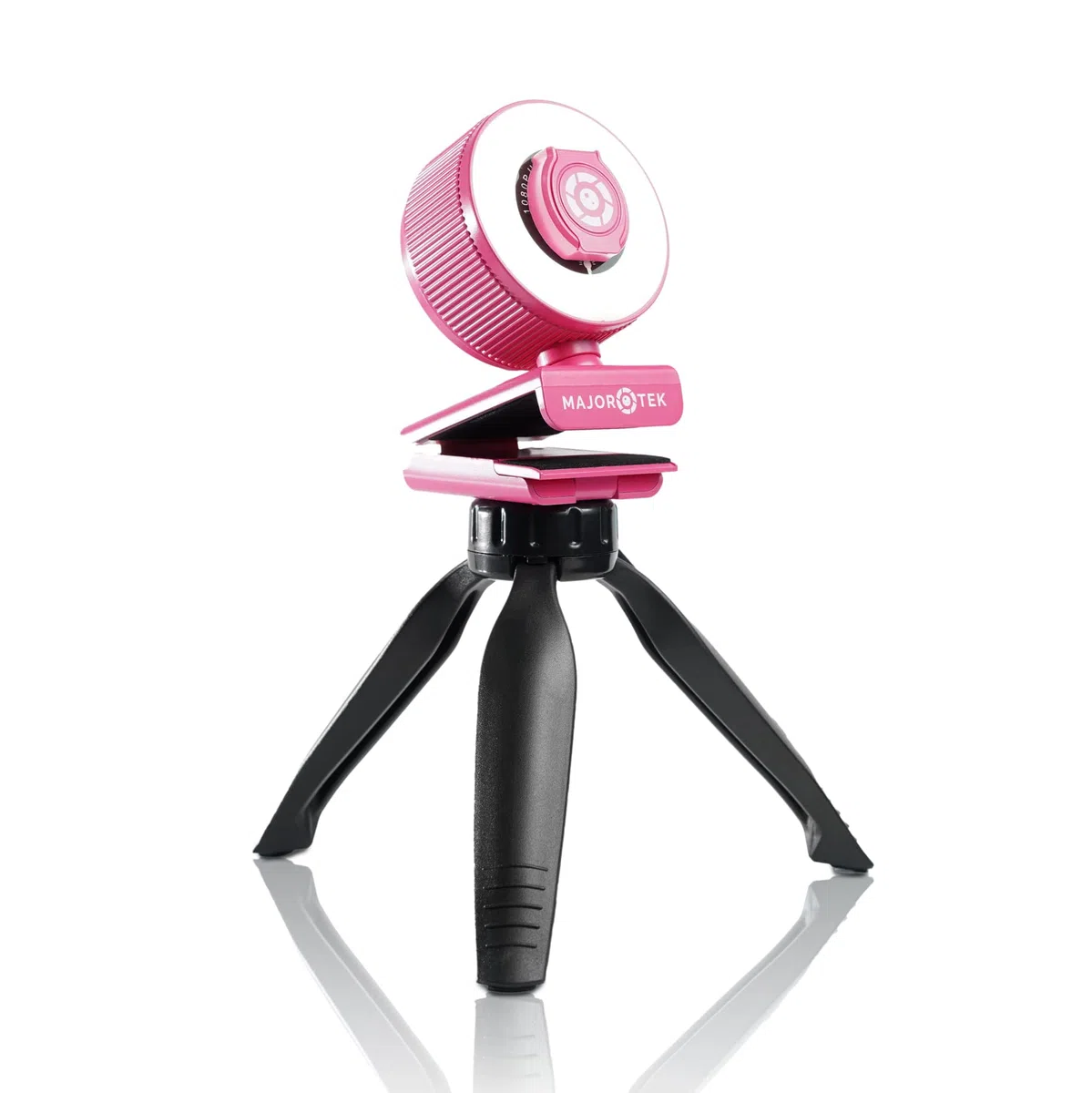 Web cam 2K Ultra Risoluzione Funny Webcam Pink Certificazione CE e ROHS Luce Led Regolabile Ad Anello Privacy Cover Treppiede Webcam Pc con Microfono