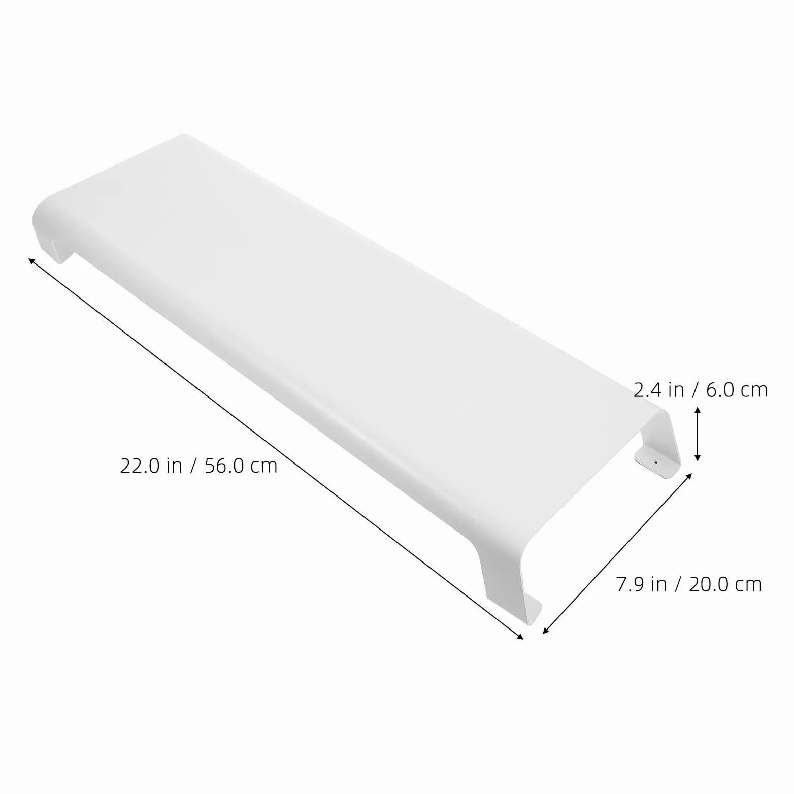 HOMSFOU Supporto per Monitor Rialzo, Screen Elevated Shelf in Lega di Alluminio Bianco Piedini in Silicone, per Studenti e Appassionati di Makeup