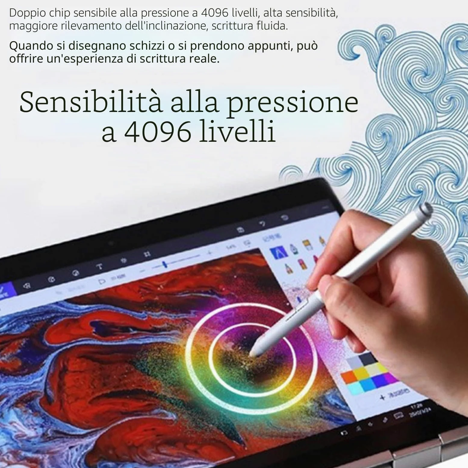 Penna Attiva per Elitebook per Zbook X360 1030 G3 1040, Penna Stilo Penna Touch Screen Penna Digitale Disegno Stilo 4096 Sensore di Pressione Tipo C, per G4 G6 per Elite