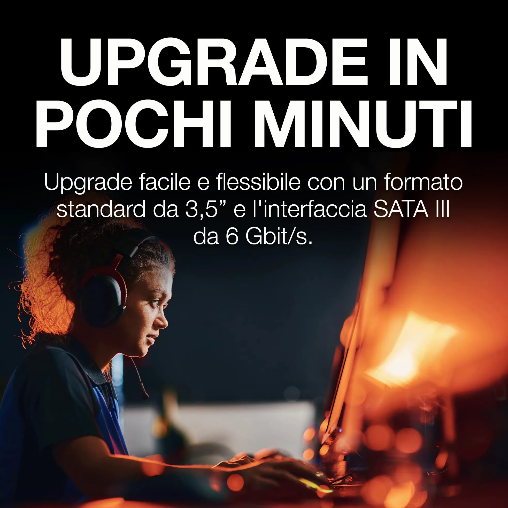 Seagate FireCuda HDD 8TB, Unità disco interna, 3,5", CMR SATA 6Gb/s 7200 RPM 256 MB cache 300TB/anni, Data Rescue Service (ST8000DXZ01)