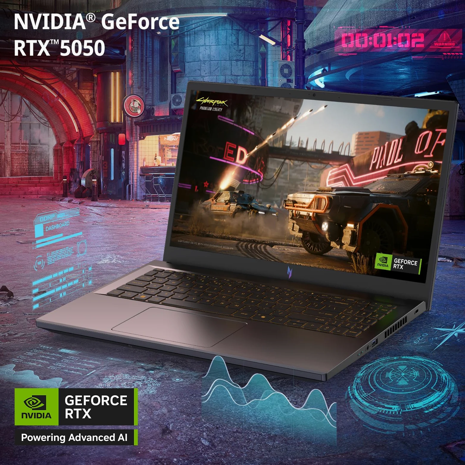Acer Nitro V 15 ANV15-52-5886 Notebook Gaming, NVIDIA GeForce RTX 5050 8 GB GDDR7, Processore Intel Core i5-13420H, Ram 16 GB DDR4, 512 GB SSD, Display 15.6" FHD IPS 165 Hz LED LCD, Windows 11 Home
