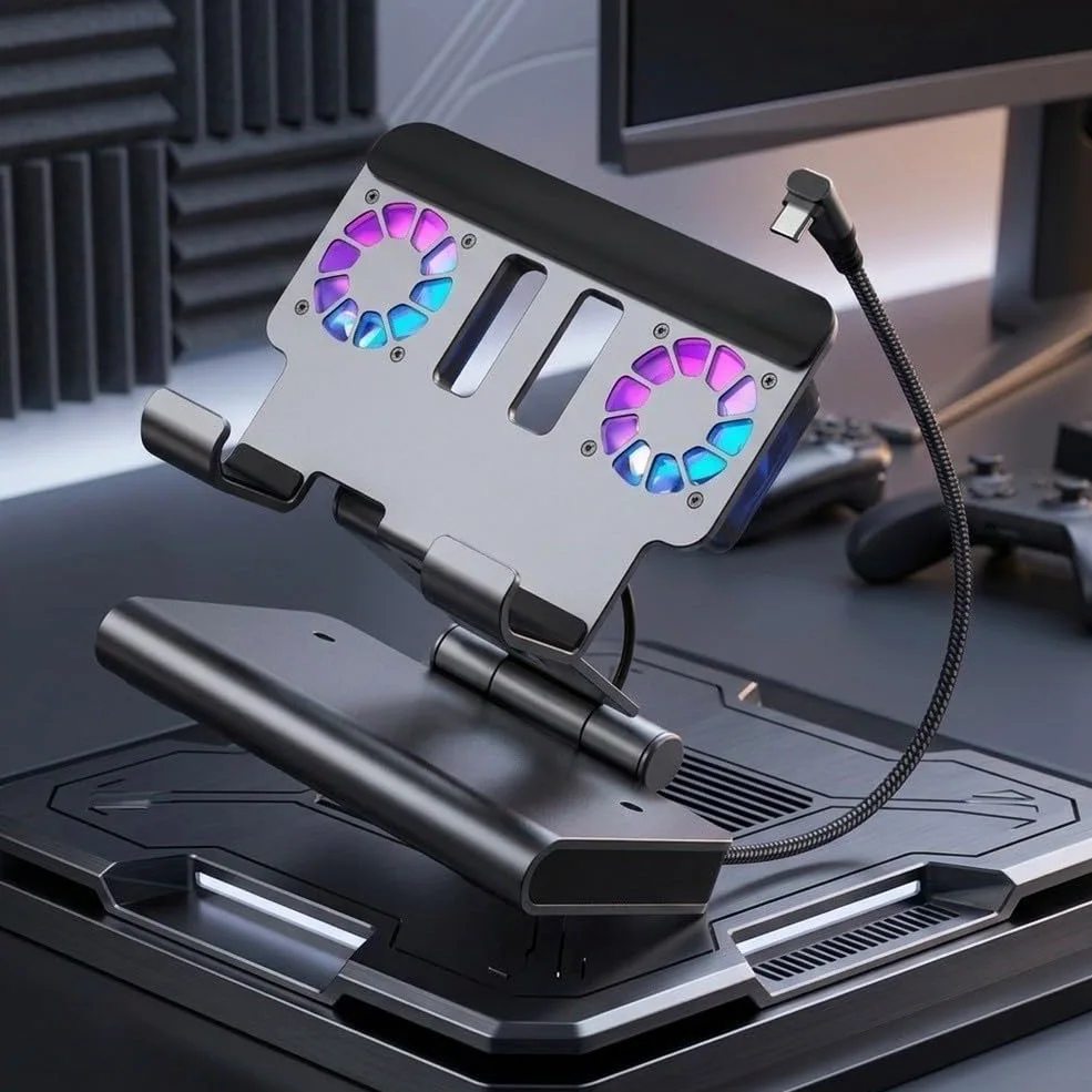 Raffreddamento per OneXPlayer con doppia ventola di raffreddamento 4K per | Doppia ventola da 6000 giri/min, previene il surriscaldamento, gioco intenso per sessioni, funzionamento silenzioso