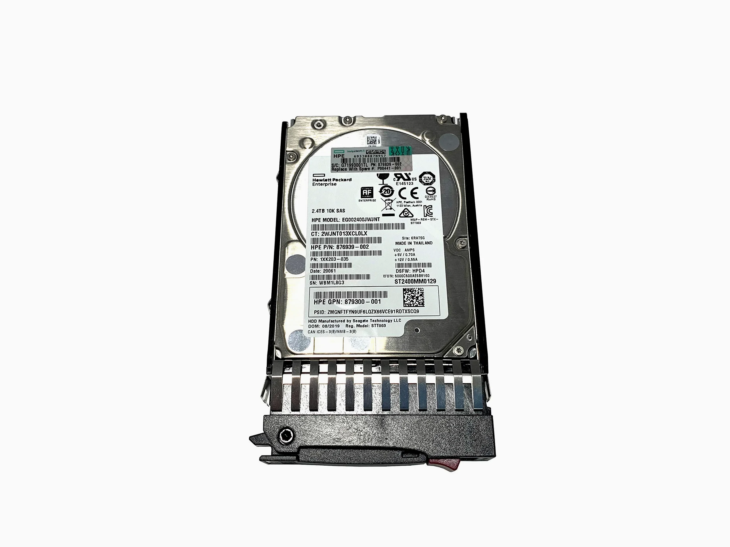 Disco rigido MSA originale HPE P00441-001 MSA 2,4 TB 2,5" Serial Attached SCSI (SAS) SFF 12G Dual Port 512e Enterprise (ENT) Hot-Plug 10K MSA - ITPS Italia