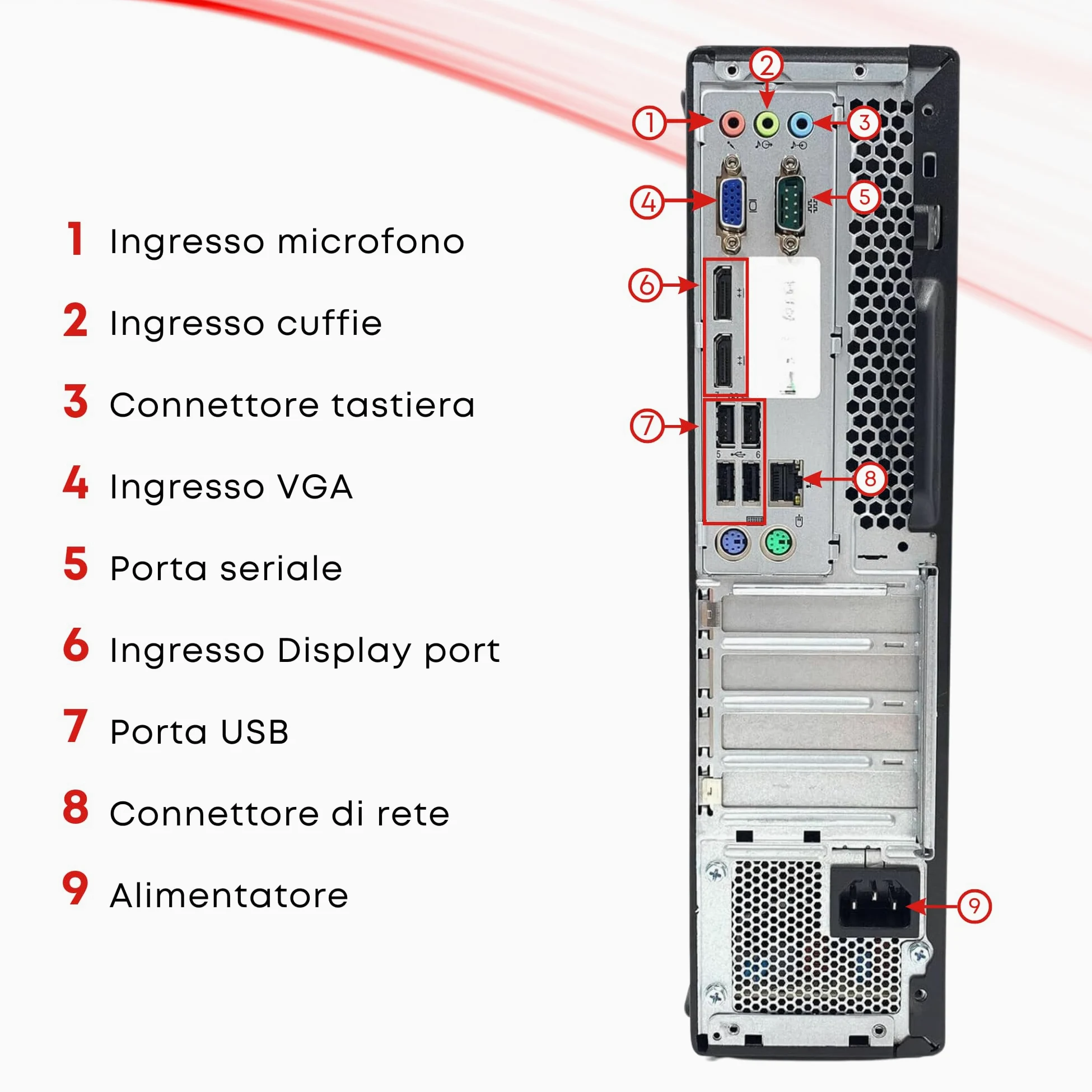 Lenovo ThinkCentre SFF, Pc Desktop Pronto all'uso, Intel i5-6500 4 Core 3.20 GHz, Ram 8Gb SSD 256Gb, Computer Pc Fisso con Libre Office (Ricondizionato)
