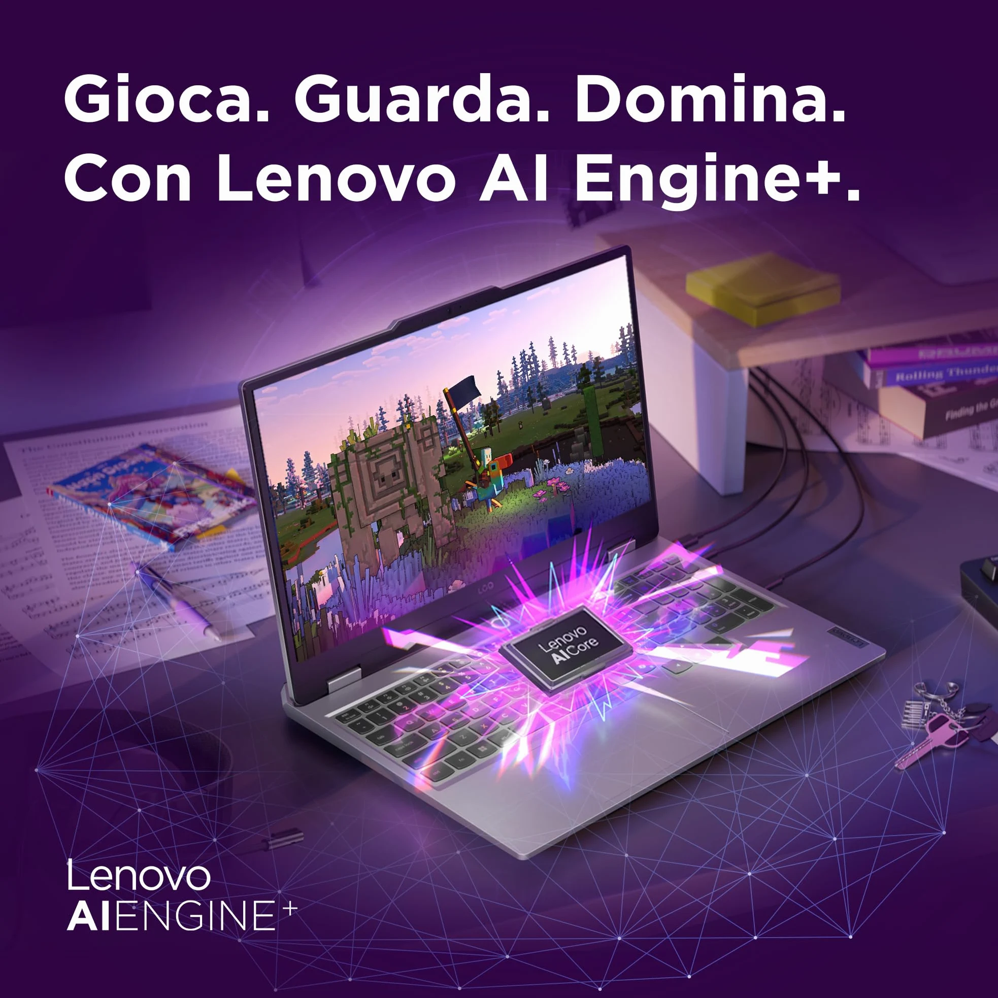 Lenovo LOQ 15" 144Hz Notebook Gaming, NVIDIA GeForce RTX 5070 8GB GDDR7, Intel Core i7-13650HX, RAM 32GB DDR5, 1TB SSD M.2 2242 PCIe 4.0, FHD, Windows 11, Tastiera retroilluminata