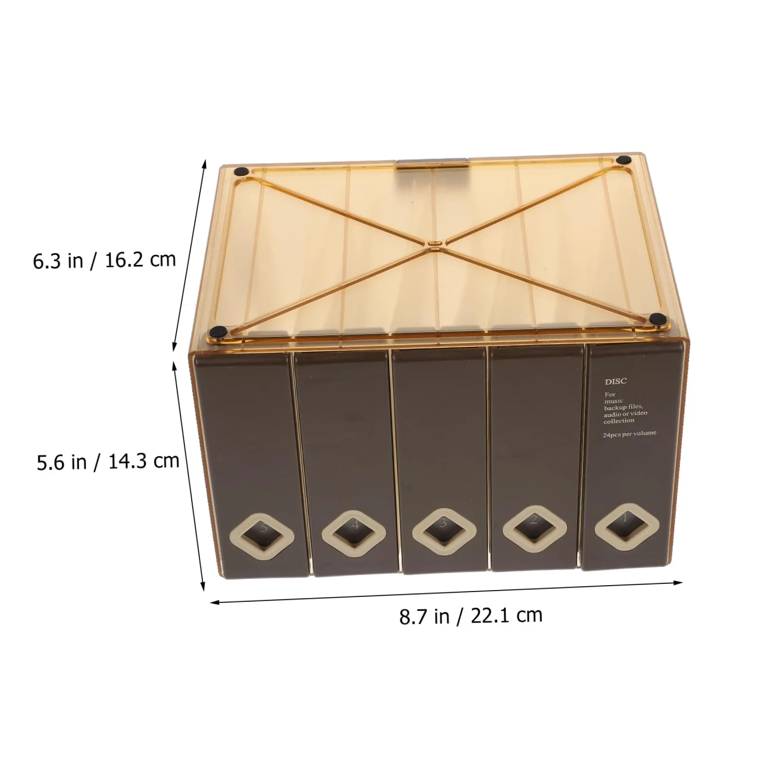 Cofanetto CD di capacità Custodia Disc Storage Case per Dischi Protezione da Polvere e Graffi Organizer Pratico e Elegante