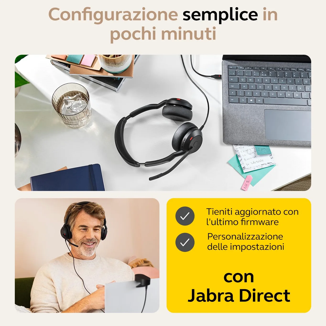 Jabra Evolve2 50 USB C-A UC Stereo