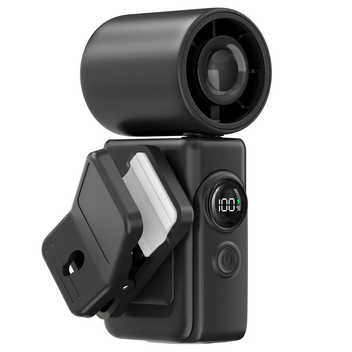 Ventilatore a Mano Portatile, Mini Ventilatore USB Ricaricabile, 4 Velocità, Alta Velocità Fino a 13500 Giri/Min, Con Clip, Display LED, Per Interni, Esterni e Viaggio