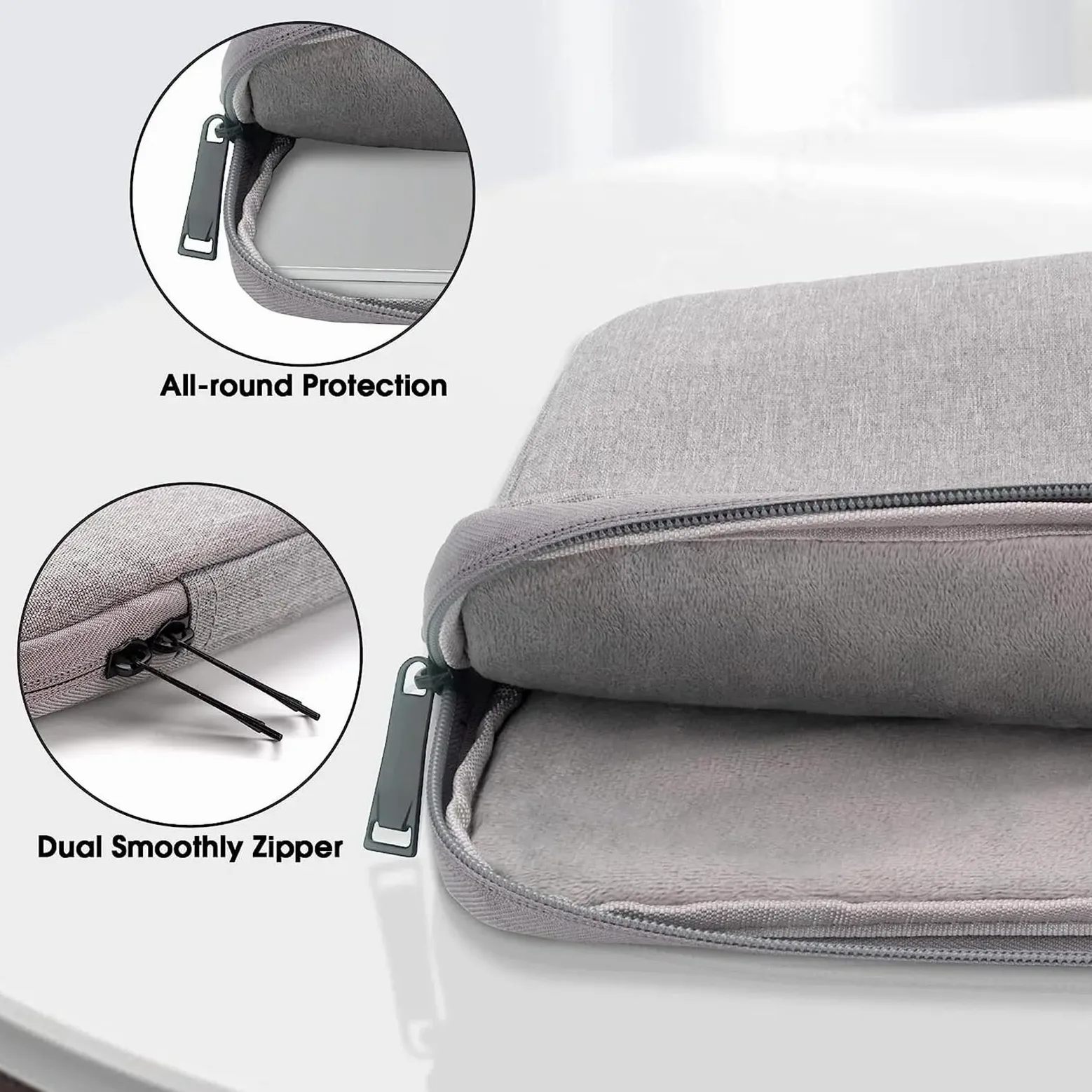 Custodia per laptop Borsa impermeabile for laptop da 15,6 pollici di grande capacità for pendolari Custodia protettiva for tablet PC(Nero)