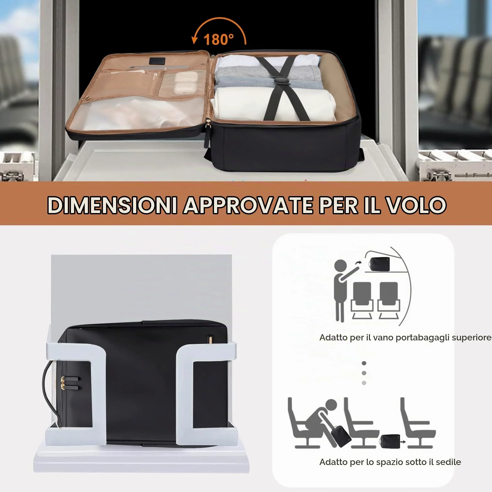 GOLF SUPAGS Elegante Zaino per Laptop da Donna Approvato Dalla Compagnia Aerea Perfetto per il Lavoro, l'università e i Viaggi Zaino Multifunzionale Casual Adatto a Notebook da 17,3 Pollici