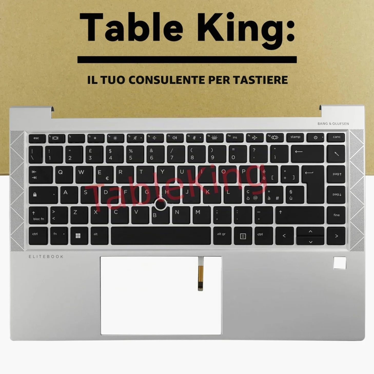 Tastiera di ricambio retroilluminata con distribuzione con poggiapolsi per HP EliteBook 840 G7 840 G8 845 G7 845 G8 745 G7 745 G8 con coperchio C (Italia)