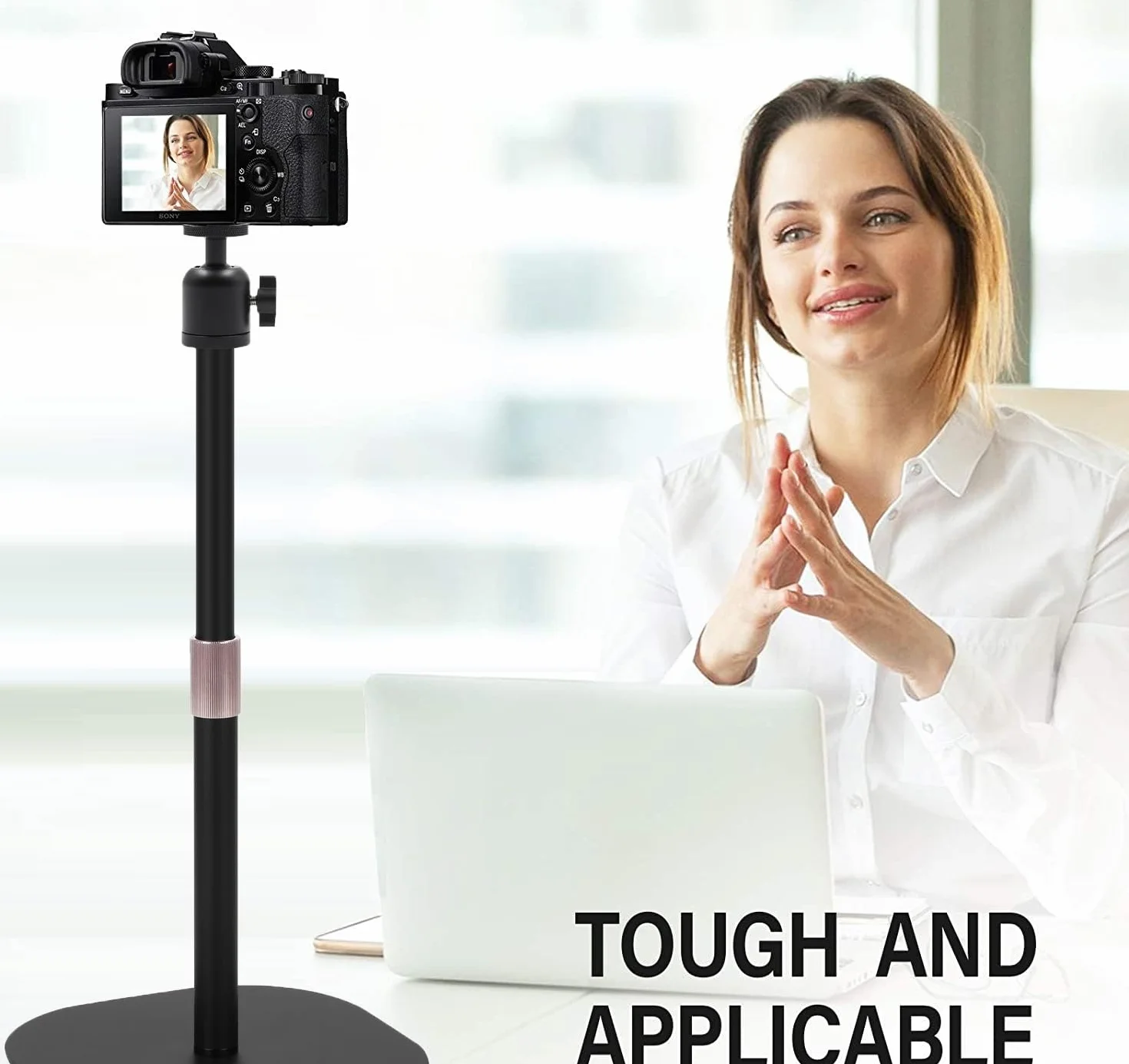 Supporto per webcam robusto, supporto treppiede per webcam da tavolo compatibile con webcam Logitech MX Brio 4K, Brio 4K, Brio 500
