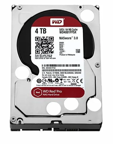 Western Digital WD4001FFSX - 4 TB - Interno - 8,9 cm SATA 6 Gb/s 64 MB 7200RPM NAS HDD Pro rosso
